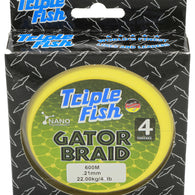 TripleFish Gator braid 600m .21mm 48lb-22kg YEL