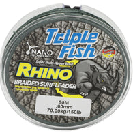 TripleFish rhino braid leader 50m .60mm 150lb green