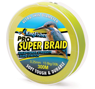 Pro Super Braid 300m 13.6kg-30lb .25mm - fluro yellow