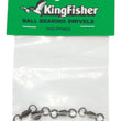 Ball bearing swivel - 2 solid rings, Size 1 - 4 pack