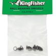 Ball bearing swivel - 2 solid rings, Size 2 - 4 pack