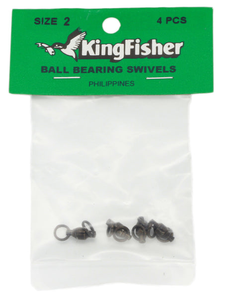 Ball bearing swivel - 2 solid rings, Size 2 - 4 pack