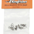 Ball bearing swivel - 1 ring & US snap,  0x0 - 4 pack