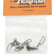 Ball bearing swivel - 1 ring & US snap,  2x1 - 4 pack