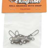 Ball bearing swivel - 1 ring & US snap,  3x2 - 4 pack