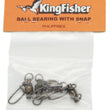 Ball bearing swivel - 1 ring & US snap,  4x2 - 4 pack
