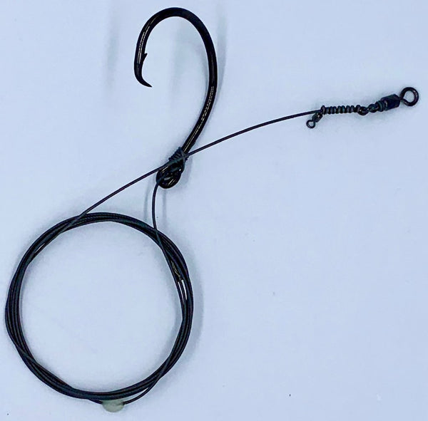 KFA pro-tied drone trace - 200lb carbon coated with 12/0 circle hook