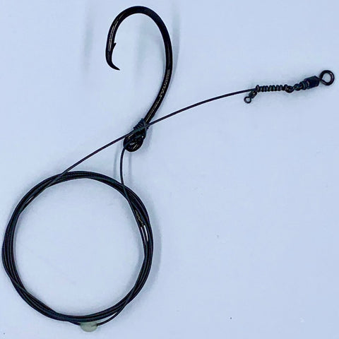 KFA pro-tied drone trace - 200lb carbon coated with 12/0 circle hook