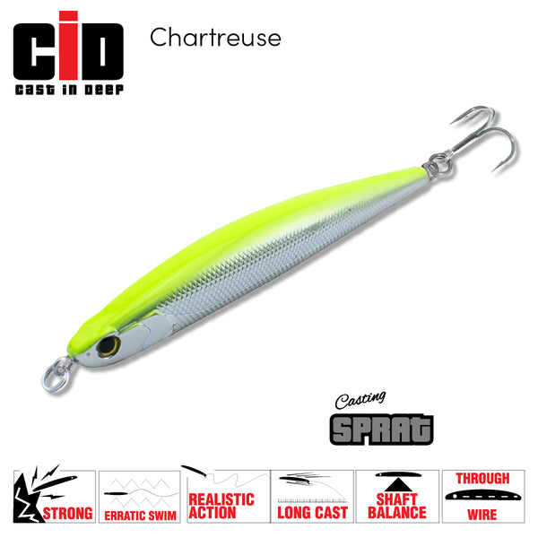 Casting Sprat 80mm 21g - Chartreuse
