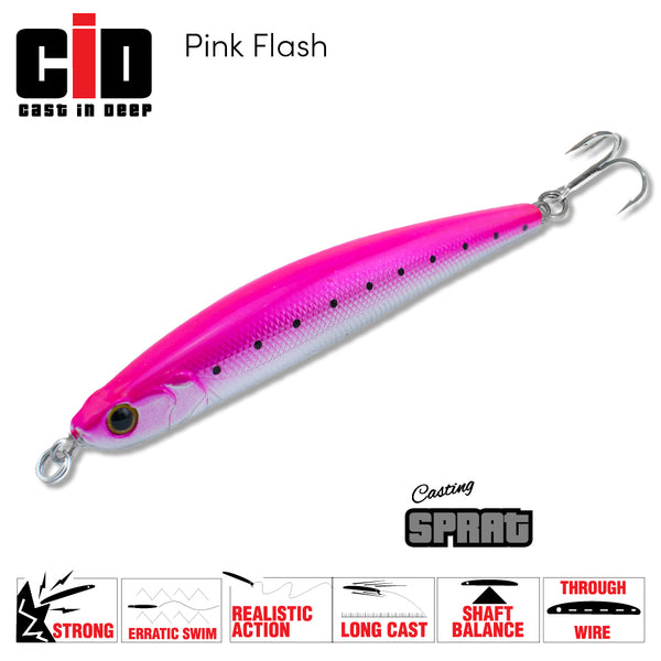 Casting Sprat 80mm 21g - Pink Flash