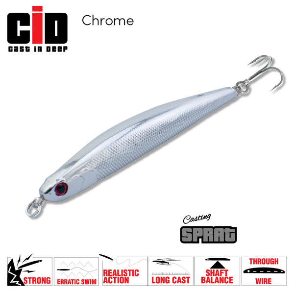 Casting Sprat 80mm 21g - Chrome